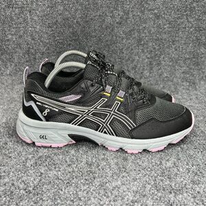 Asics Gel-Venture 8 Running Shoes Womens Size 9.5W Black Athletic Trail Training